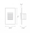 Rectangular Step & Wall Lights -Shield Vertical 120V