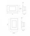 Rectangular Step & Wall Lights - Glass 120V