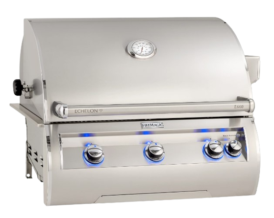 Echelon E660i, 30" Built-In Grill with Analog Thermometer