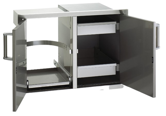 Double Doors with Tank Tray & Dual Drawers (Flush Mounted)